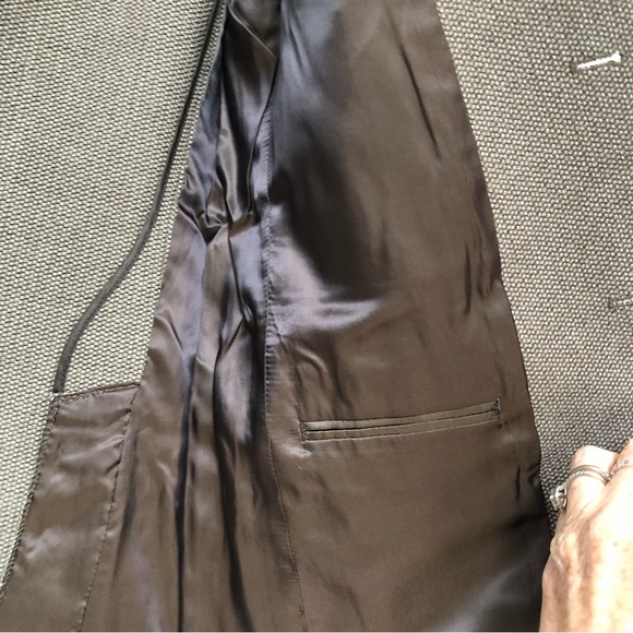 NWT Calvin Klein slim fit Mens wool blend blazer textured brown sport coat 40R - Picture 5 of 12